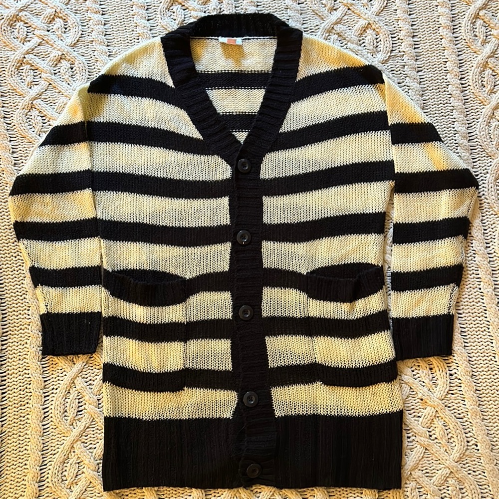 LulaRoe cardigan striped sweater